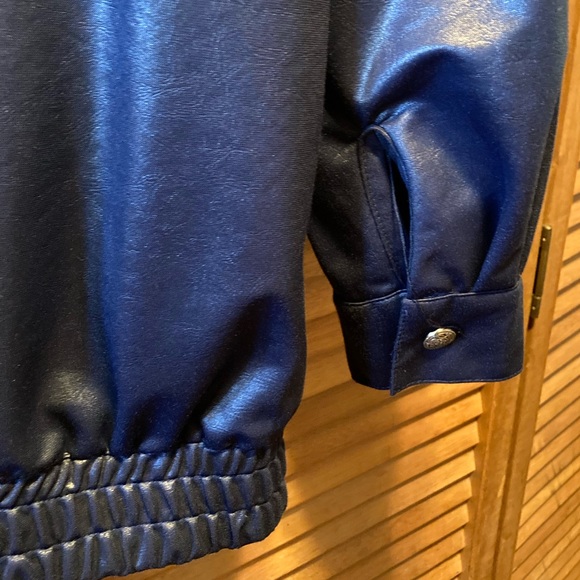 Vintage Pierre Lamonte Navy Blue Shinny Jacket - Picture 12 of 12